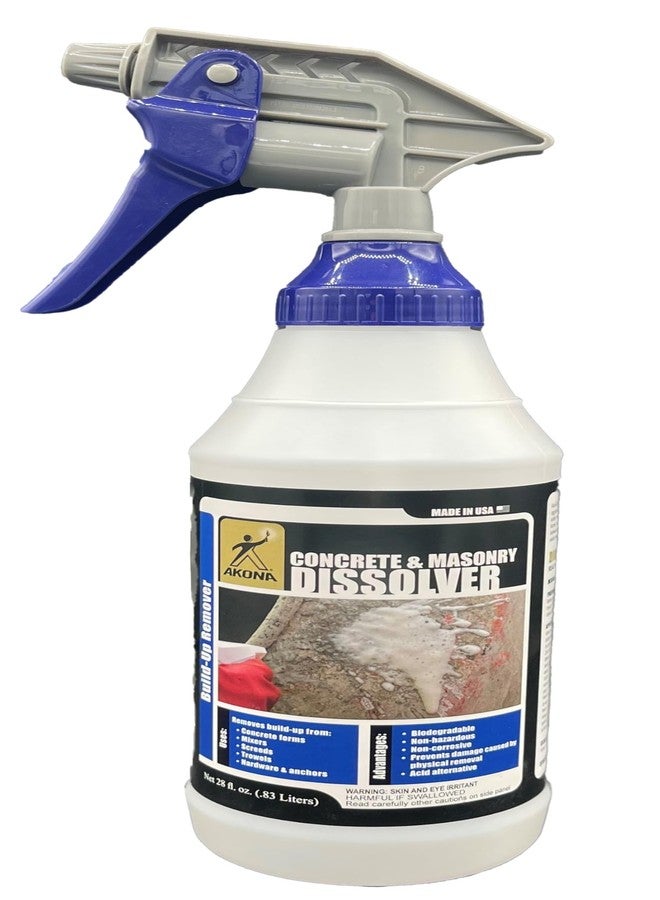 Akona Concrete & Masonry Dissolver - Removes & Softens Concrete, Mortar, Masonry, & Cement, Heavy-Duty, Great for Tools & Mixers (28 Ounce, 1) - Image 1